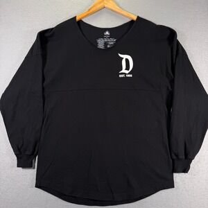 Disneyland Spirit Jersey Long‎ Sleeve Black Graphic Shirt Adult Size Small